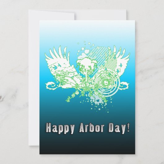 Happy Arbor Day hi-fi tree Kaart (Voorkant)