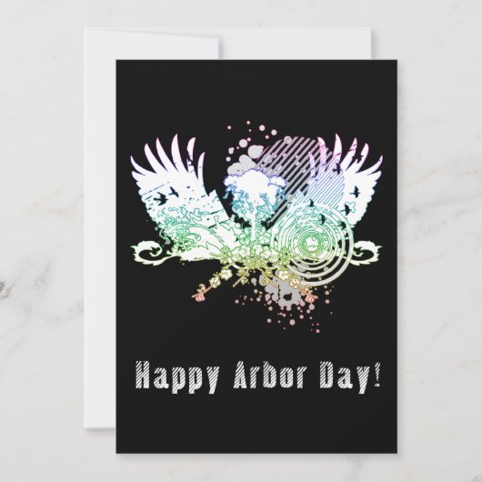 Happy Arbor Day hi-fi tree Kaart (Voorkant)