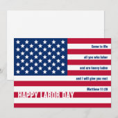 HAPPY ARBOR DAY Patriotic Christelijk USA Feestdagenkaart (Voorkant / Achterkant)