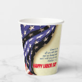 HAPPY ARBOR DAY USA American Flag Papieren Bekers (Achterkant)