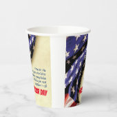 HAPPY ARBOR DAY USA American Flag Papieren Bekers (Links)