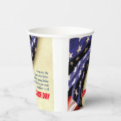 HAPPY ARBOR DAY USA American Flag Papieren Bekers (Rechts)