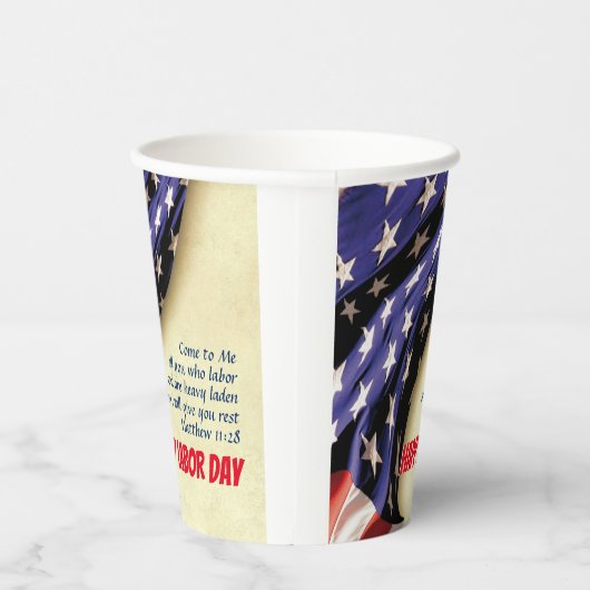 HAPPY ARBOR DAY USA American Flag Papieren Bekers (Rechts)