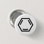 Happy Arene (alleen, zwart) Ronde Button 3,2 Cm (Voorkant /achterkant)