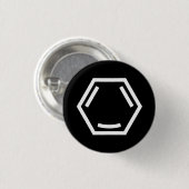 Happy Arene (enkel, wit) Ronde Button 3,2 Cm (Voorkant /achterkant)