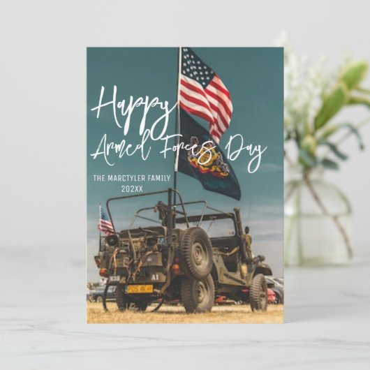 Happy Armed Forces Day Bedankkaart (Staand voorkant)