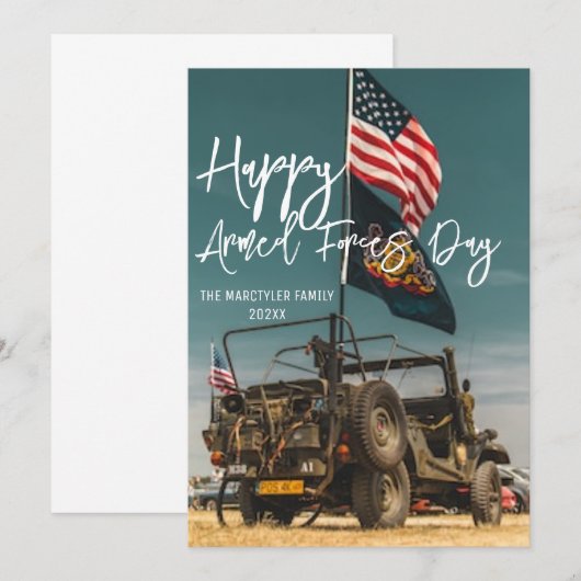 Happy Armed Forces Day Bedankkaart (Voorkant / Achterkant)