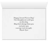 Happy Armed Forces Day Custom Wenskaarten (Binenzijde Horizontaal (Onderkant))
