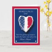 Happy Armed Forces Day, het hart van de patriottis Kaart (Gele Bloem)