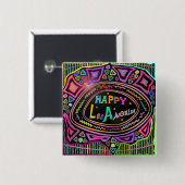 Happy Art: Button "Happy Los Angeles" (Voorkant /achterkant)