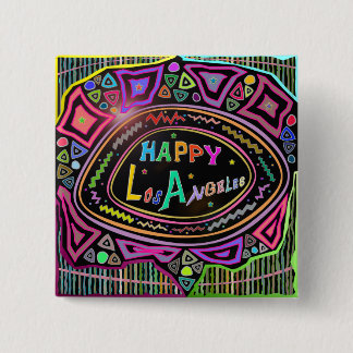 Happy Art: Button "Happy Los Angeles"