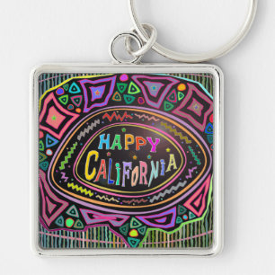 Happy Art: "Happy California" Sleutelhanger