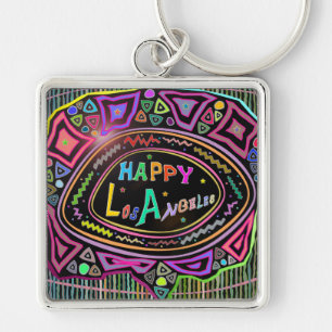 Happy Art: Sleutelhangers "Happy Los Angeles"