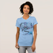 HAPPY art t-shirt met maan en moderne patronen (Voorkant volledig)