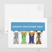 Happy Arts Day Cartoon Pets Briefkaart (Voorkant / Achterkant)