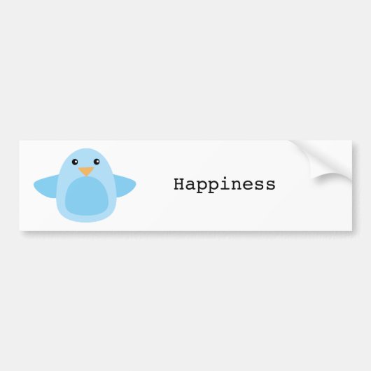 Happy as a Bluebird Bumpersticker (Voorkant)