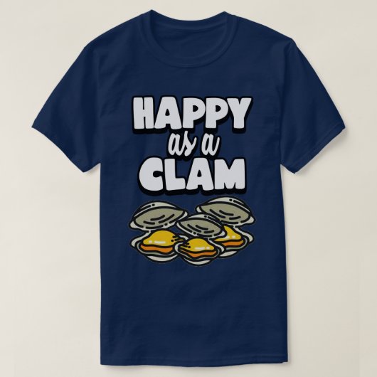 Happy as a Clam T-shirt (Design voorkant)