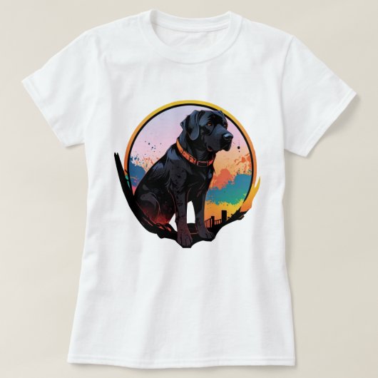Happy as a Labrador T-shirt (Design voorkant)
