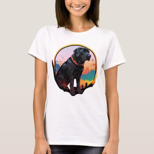 Happy as a Labrador T-shirt (Voorkant)