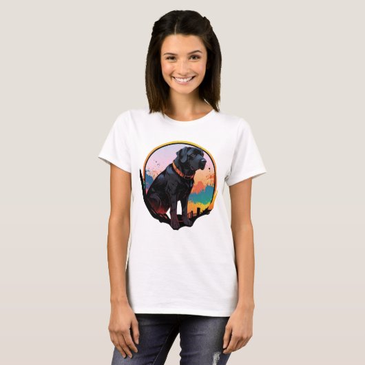 Happy as a Labrador T-shirt (Voorkant volledig)