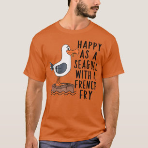 Happy as a Seagull met een Frans vuilnisvat T-shirt