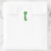 Happy Asparagus Vegetable Ronde Sticker (Tas)