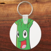 Happy Asparagus Vegetable Sleutelhanger (Voorkant)