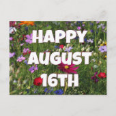 Happy August 16 Briefkaart (Voorkant)