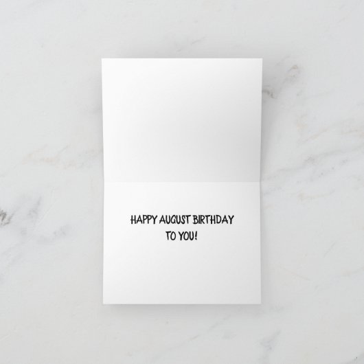 HAPPY **AUGUSTUS BIRTHDAY** VOOR U KAART (Binnen)