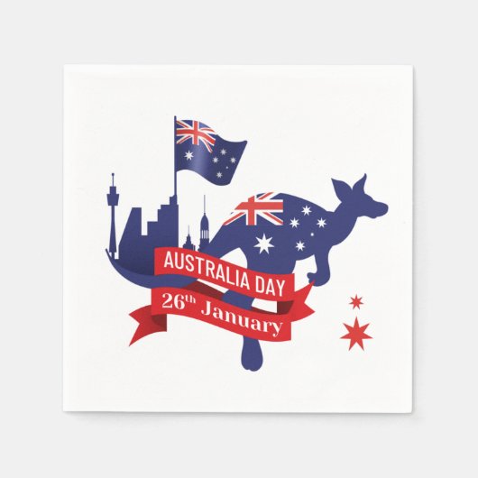 Happy Australia Day 26 januari Servet (Voorkant)