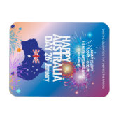 Happy Australia Day 26 January Firework Festival Magneet (Horizontaal)