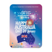 Happy Australia Day 26 January Firework Festival Magneet (Verticaal)
