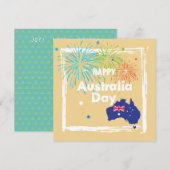 Happy Australia Day 26 January Modern Feestdagenkaart (Voorkant / Achterkant)