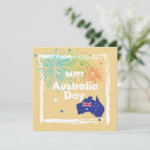 Happy Australia Day 26 January Modern Feestdagenkaart (Staand voorkant)