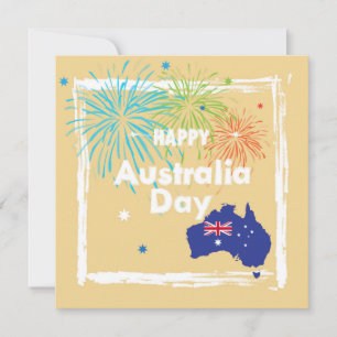 Happy Australia Day 26 January Modern Feestdagenkaart