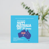 Happy Australia Day 26 January Modern Feestdagenkaart (Staand voorkant)