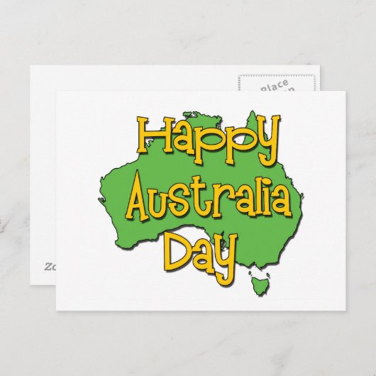 Happy Australia Day Briefkaart (Voorkant / Achterkant)