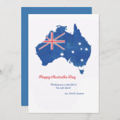 Happy Australia Day Card Aankondiging (Voorkant / Achterkant)