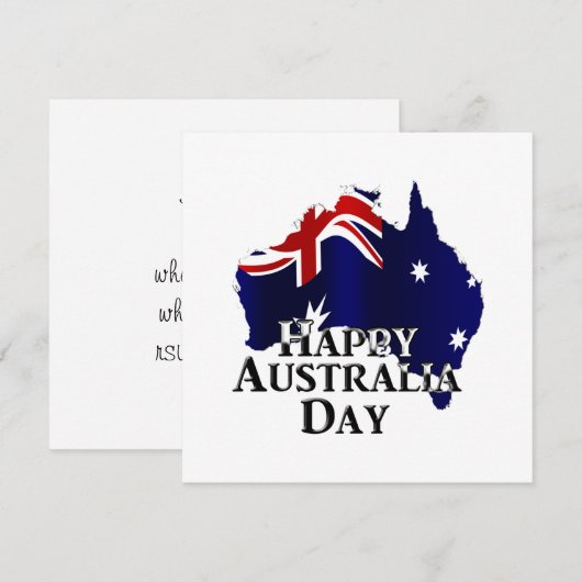 Happy Australia Day Kaart (Voorkant / Achterkant)