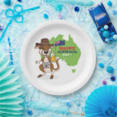 Happy Australia Day Kangoeroe Koala Papieren Bordje (Feest)
