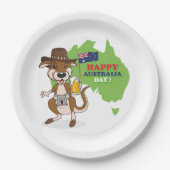 Happy Australia Day Kangoeroe Koala Papieren Bordje (Voorkant)