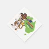 Happy Australia Day Kangoeroe Koala Servet (Hoek)