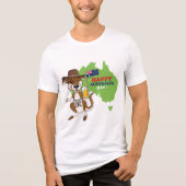 Happy Australia Day Kangoeroe Koala Tri-Blend Shirt (Voorkant)