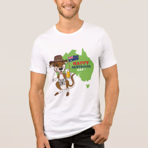 Happy Australia Day Kangoeroe Koala Tri-Blend Shirt