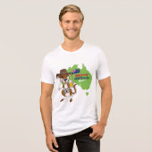 Happy Australia Day Kangoeroe Koala Tri-Blend Shirt (Voorkant volledig)
