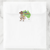Happy Australia Day Kangoeroe Koala Vierkante Sticker (Tas)