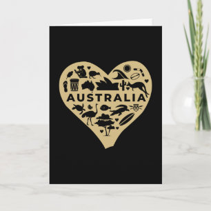 Happy Australia Day Love Heart Kaart