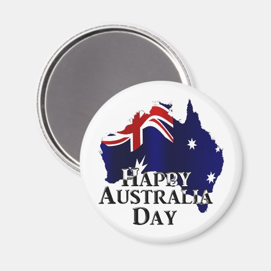 Happy Australia Day Magneet (Voorkant / Achterkant)
