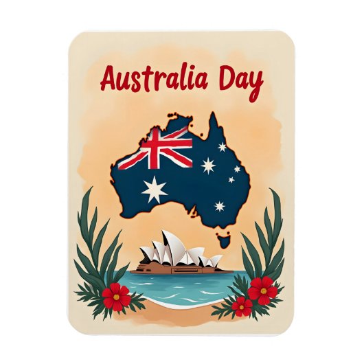 Happy Australia Day Magneet (Verticaal)