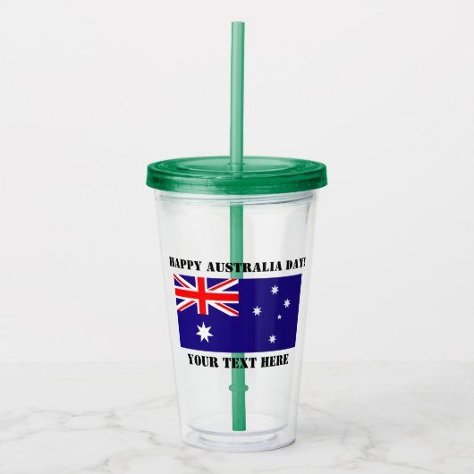 Happy Australia Day party levert Australische vlag Acryl Drinkbeker (Voorkant)